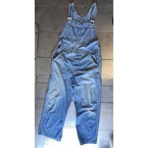Vintage 1960s Sears Tradewear Denim Overalls Faded Distressed 36 x 30